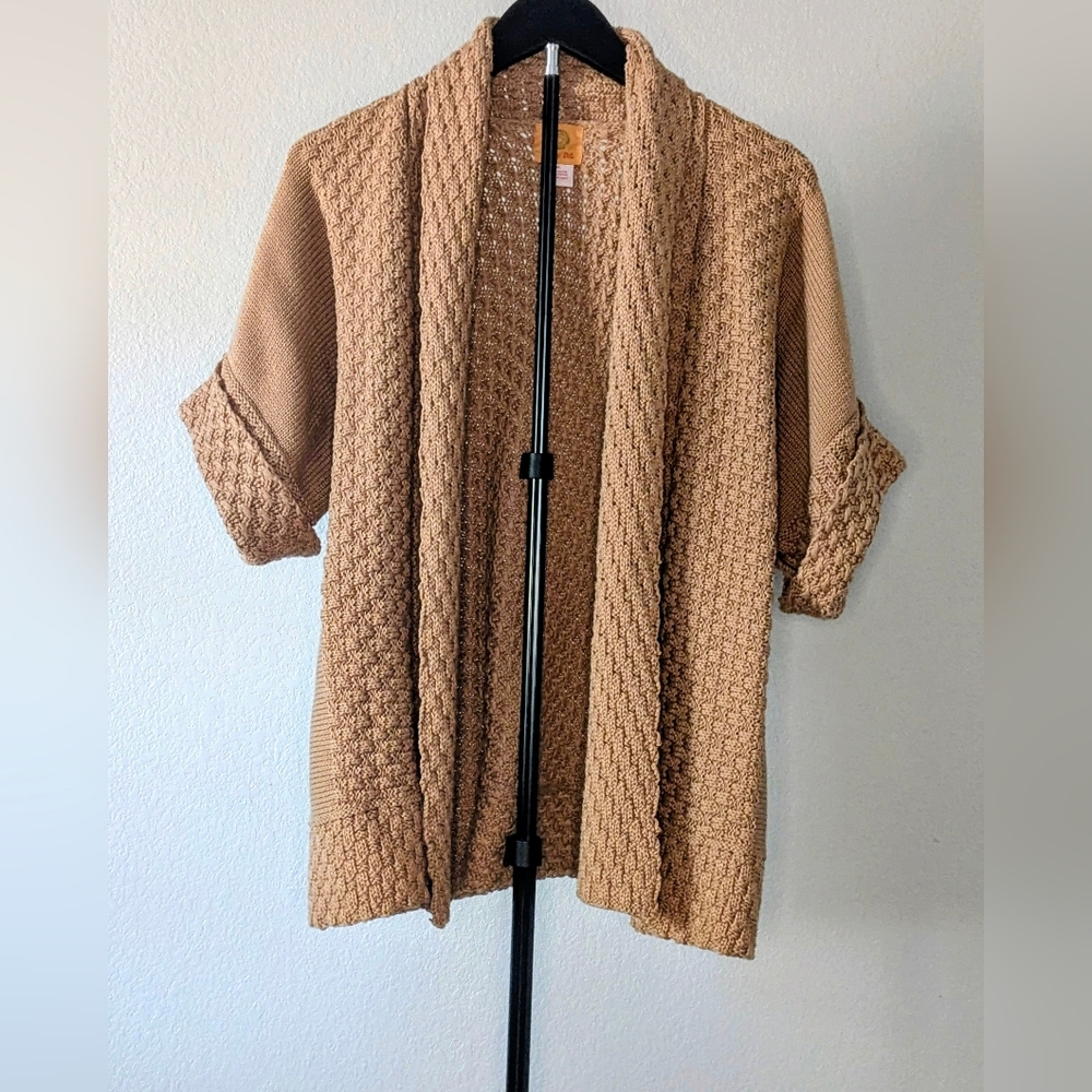 Ruby Rd. Textured Tan Cardigan XL